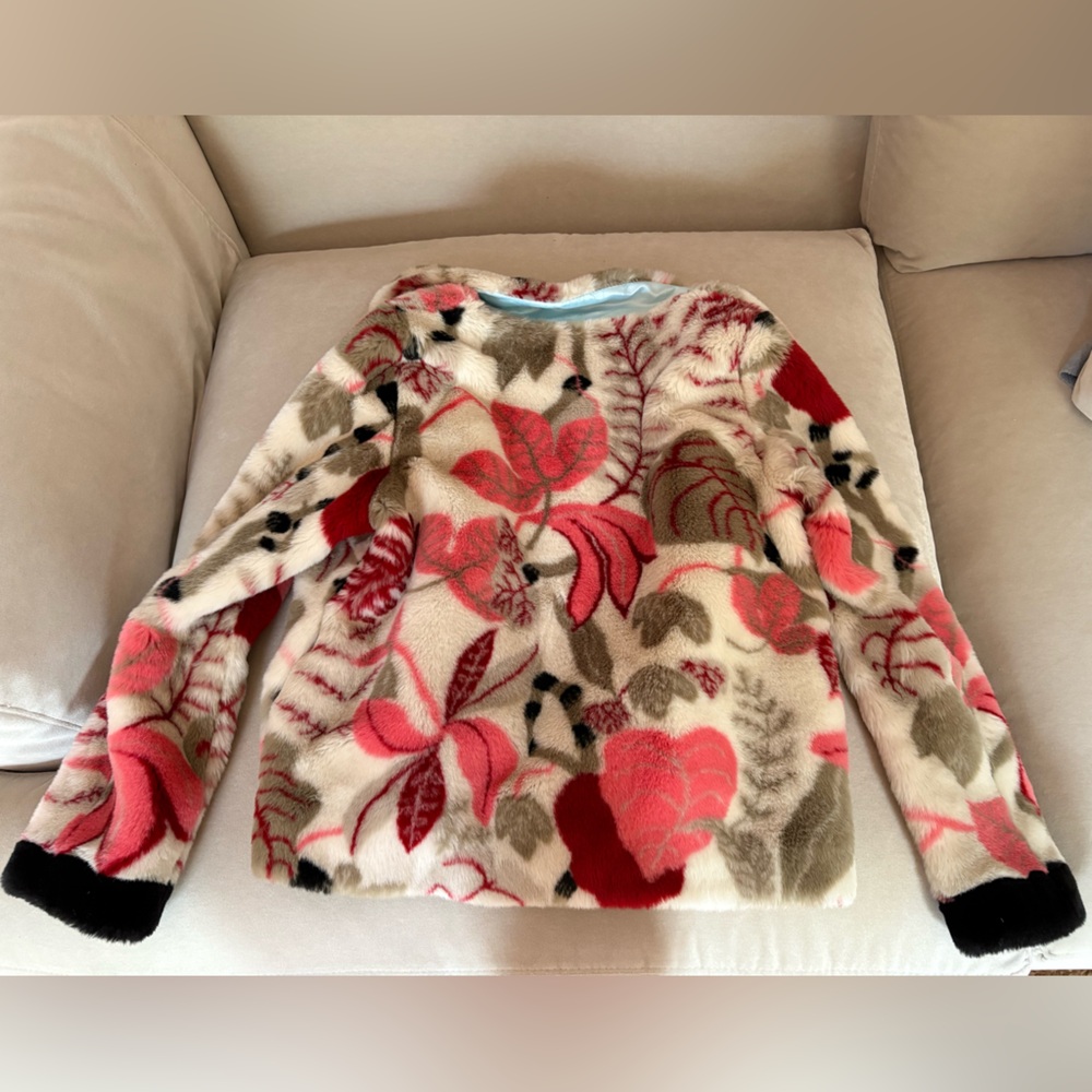 Shrimps Faux Fur Patterned Coat size 10 - Picture 2 of 3